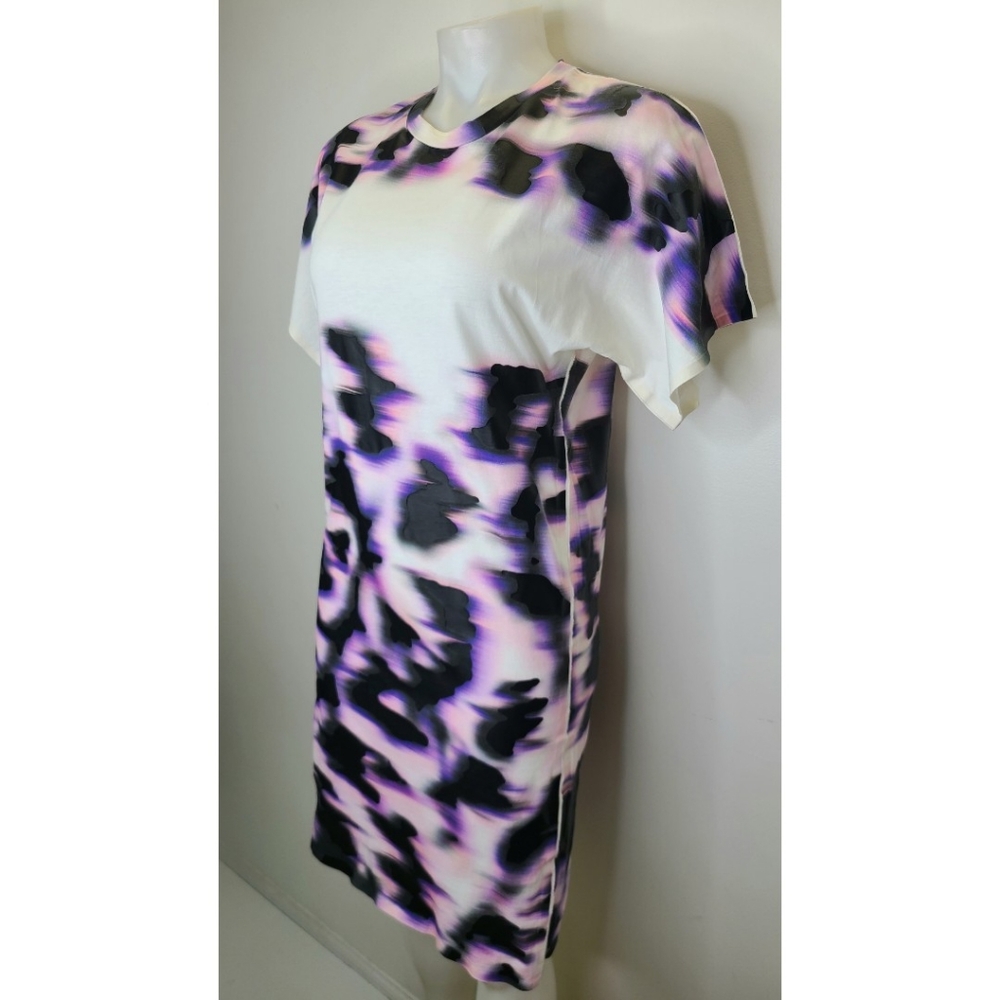Balenciaga T's T-Shirt Dress Psychedelic Camo Print White Purple Black Small - Picture 4 of 13